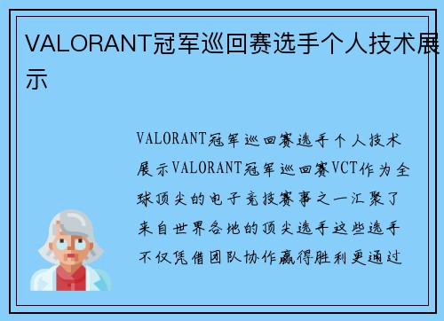 VALORANT冠军巡回赛选手个人技术展示