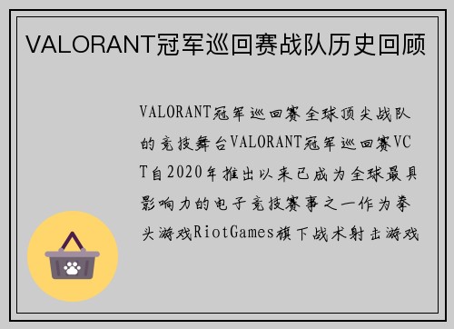 VALORANT冠军巡回赛战队历史回顾